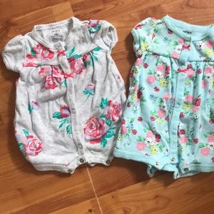 Newborn Carter’s onesie summer outfit